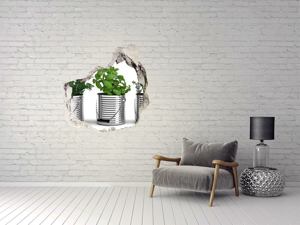 Hole wall sticker Aromatic plants