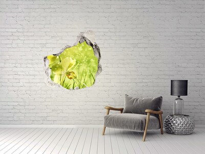 Hole wall sticker A floral oasis in the greenery
