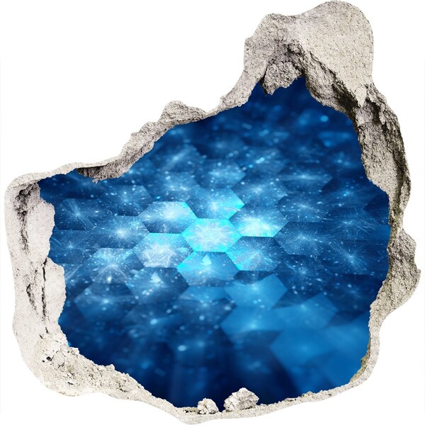 Hole wall sticker Cosmic space behind the wall