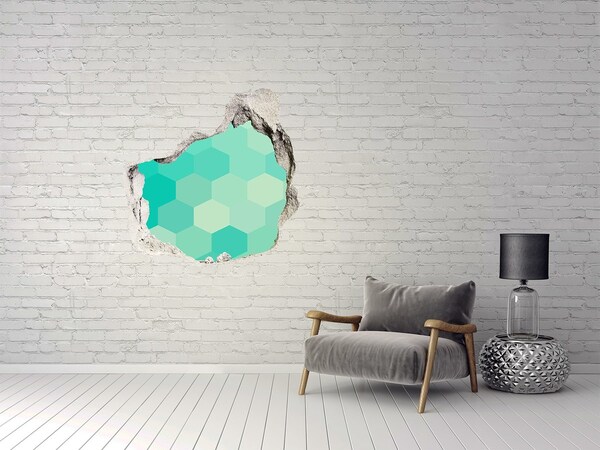 Hole wall sticker Geometric background