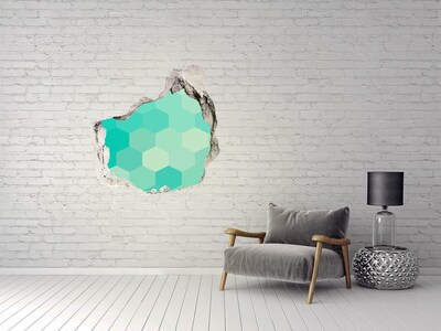 Hole wall sticker Interior in a modern style