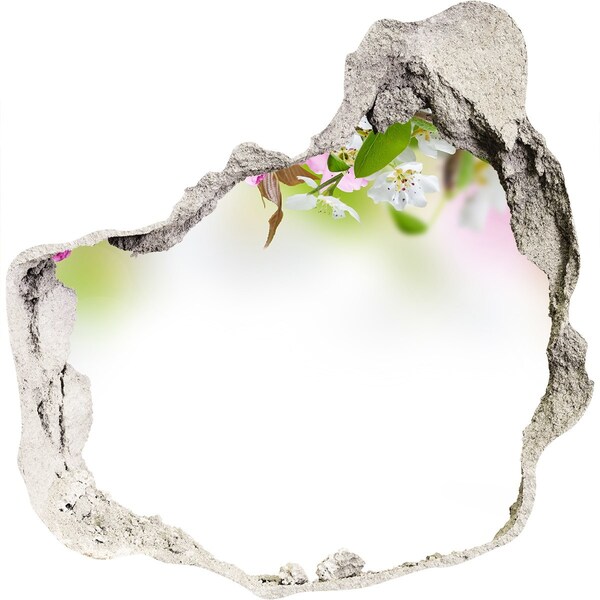 Hole wall sticker A flower paradise behind the walls
