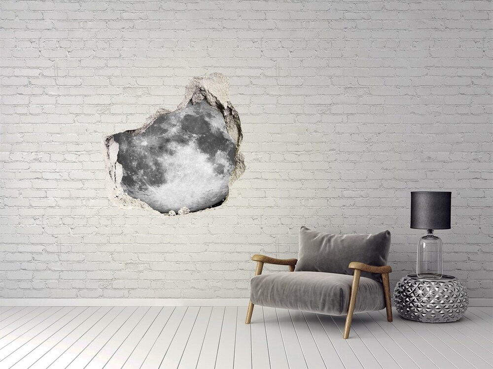 3D wall hole Moon