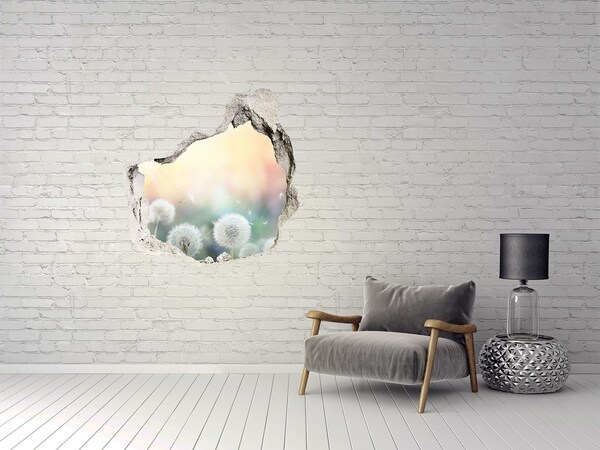 Hole wall sticker Dandelis pole