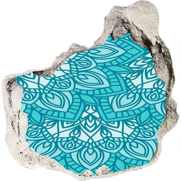 Hole wall sticker Turquoise pattern