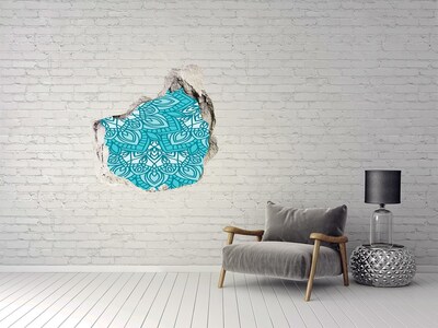 Hole wall sticker Turquoise pattern