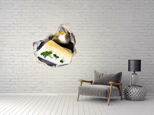 Hole in the wall sticker Pasta with garlic