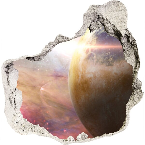 Hole wall sticker Space Adventure