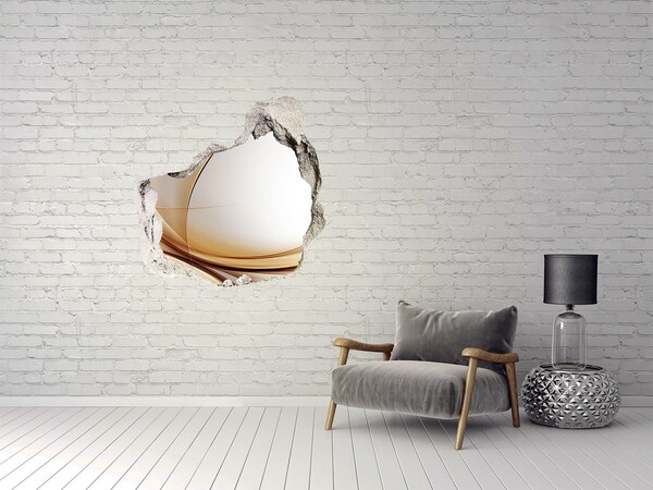 Hole wall sticker Wave abstraction