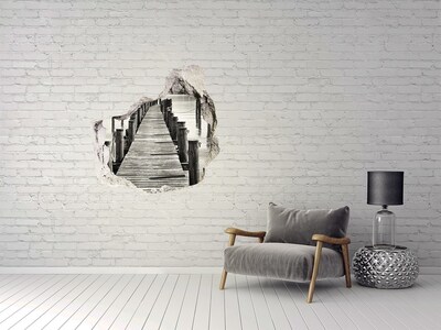 Hole wall sticker Wooden pier