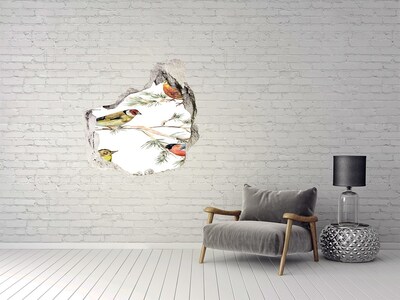 Hole in the wall decal Birds in their natural habitat