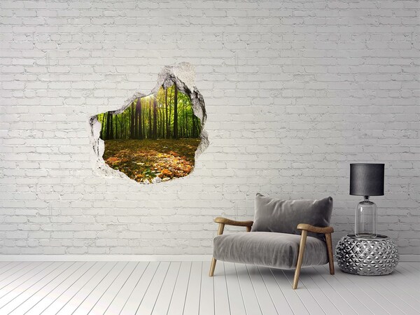 Hole in the wall decal A forest oasis in the sunshine