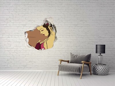 Hole in the wall sticker Geisha