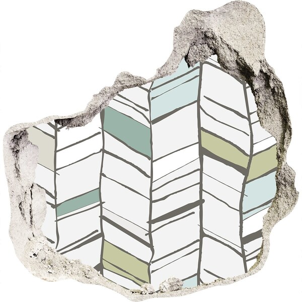 3D wall hole wallpaper Scandinavian-style interior