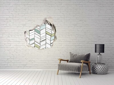 3D wall hole wallpaper Scandinavian-style interior