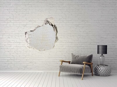 Hole in the wall decal Crocodile skin