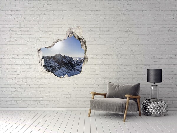 Hole in the wall decal Winter in the Tatra Mountains