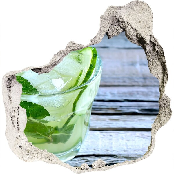 Hole wall sticker Cucumber water