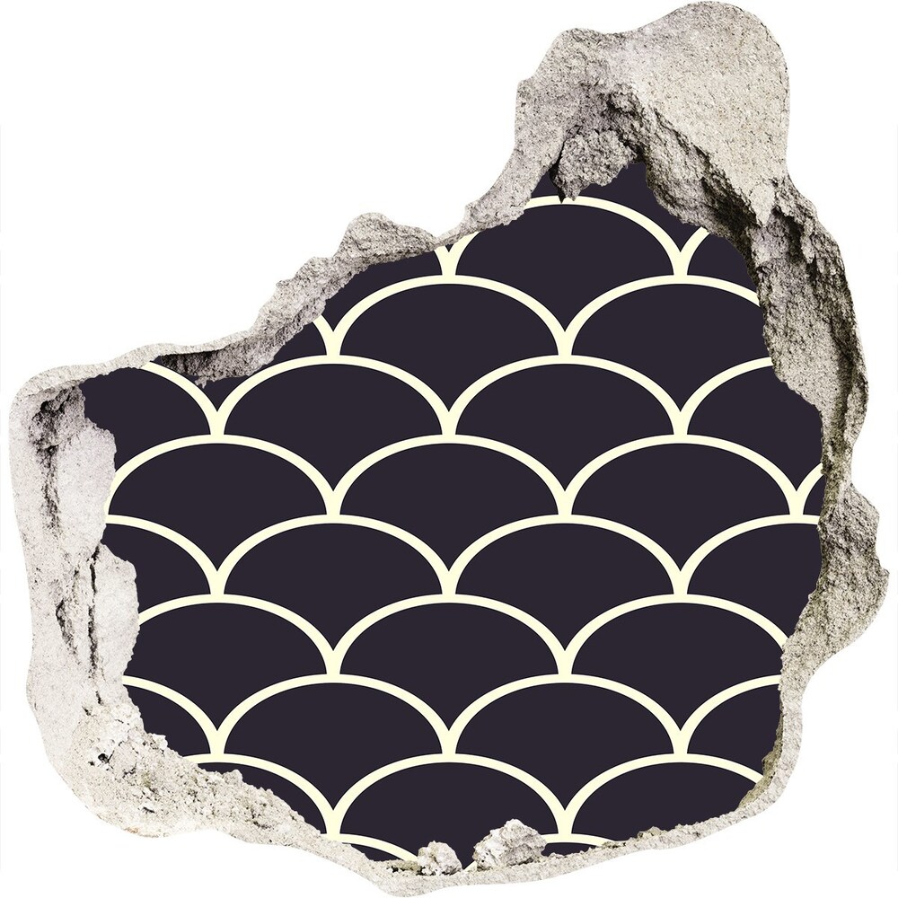 Hole in the wall sticker Fish scales