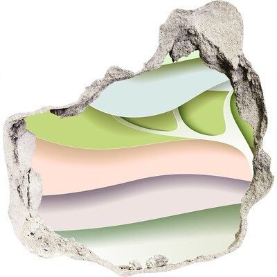 Hole in the wall sticker A broken wall overlooking the landscape