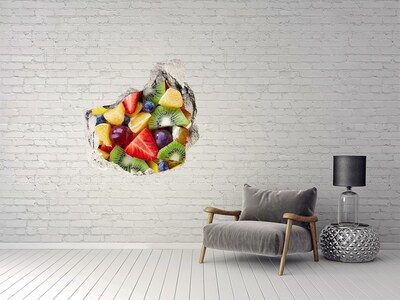 Hole wall sticker Fruit paradise in concrete