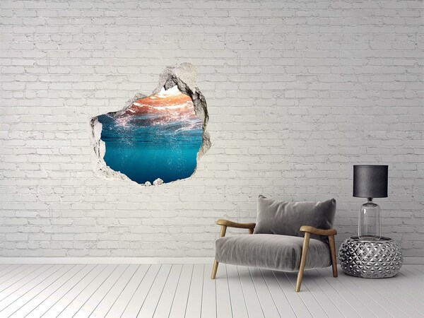 Hole in the wall decal The underwater world in the hole