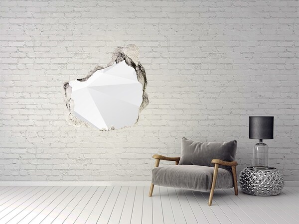 Hole in the wall sticker Broken wall with light reflection