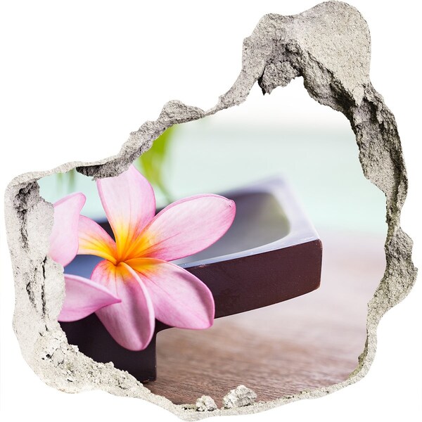 3D wall hole Flower in a hole in the wall