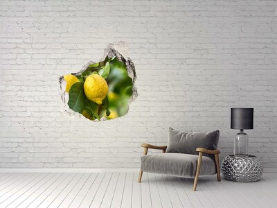 3D wall hole Lemon garden behind the wall