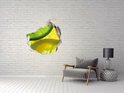 Hole in the wall sticker Lime and lemon