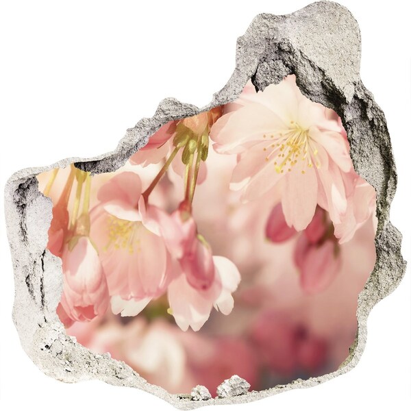 Hole wall sticker A floral dream in concrete