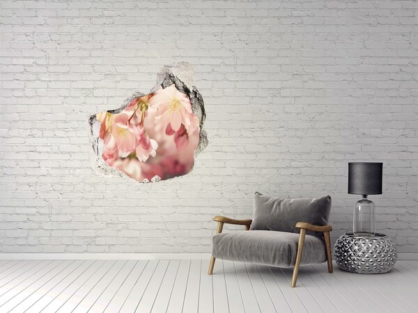 Hole wall sticker A floral dream in concrete