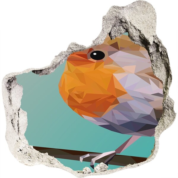 Hole in the wall decal Rudzik bird