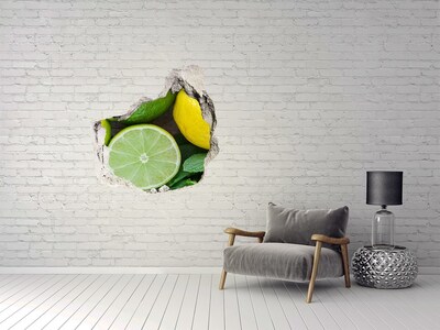 Hole in the wall decal Lime and lemon