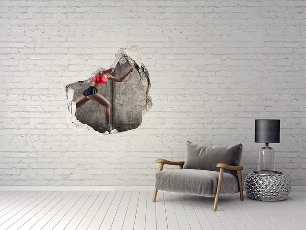 Hole in the wall sticker Running