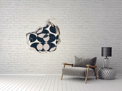 Hole in the wall decal Geometric background