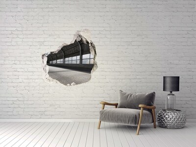 3D wall hole wallpaper Urban charm behind the hole