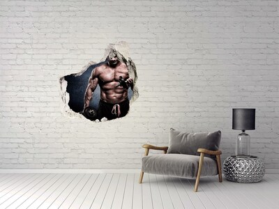 Hole in the wall sticker Muscle structure