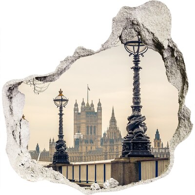 Hole in the wall sticker View of London