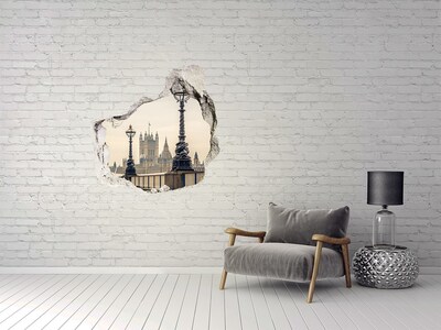 Hole in the wall sticker View of London