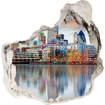 Hole in the wall decal Panorama of London