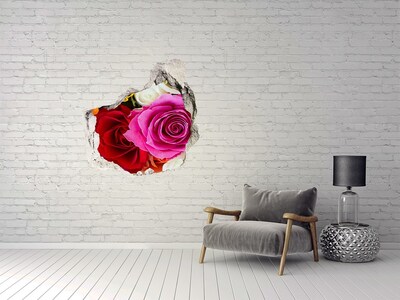 Hole in the wall decal A floral burst of color