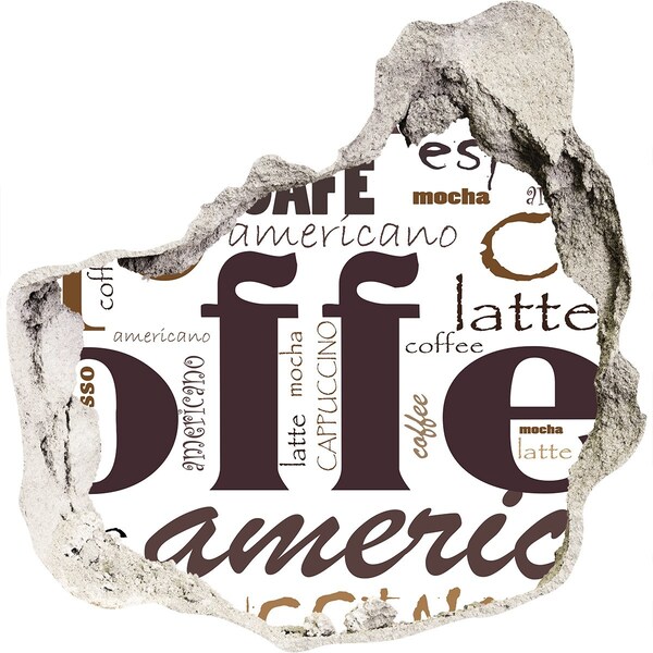 Hole in the wall decal Coffee oasis