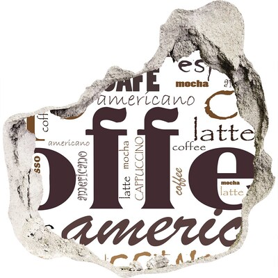 Hole in the wall decal Coffee oasis