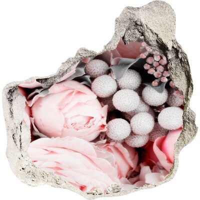 Hole in the wall decal A flower paradise behind the wall