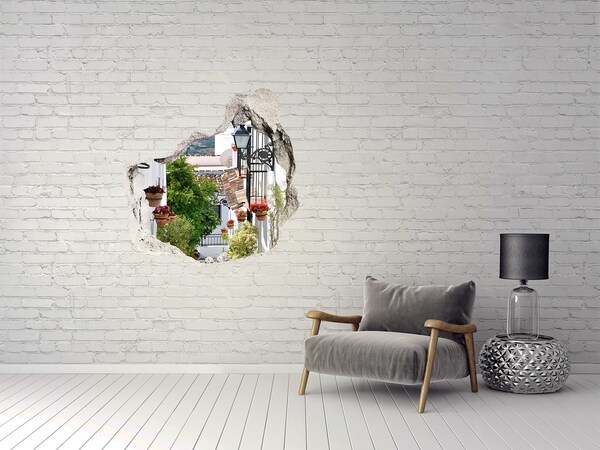 Hole wall sticker Charming street