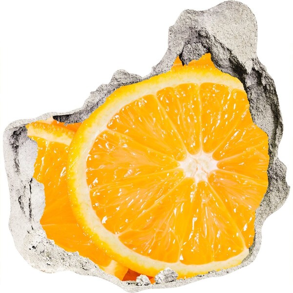 Hole wall sticker Juicy Orange in a Hole in the Wall