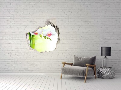 Hole wall sticker Orchid and bamboo