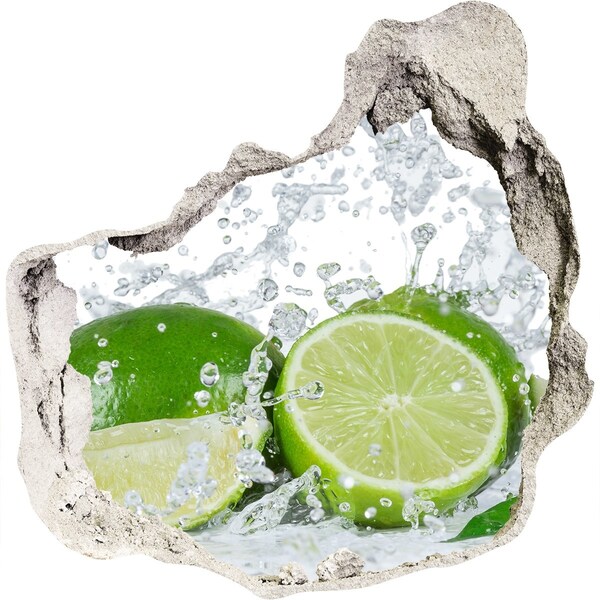 Hole in the wall sticker Lemons in a Water Explosion