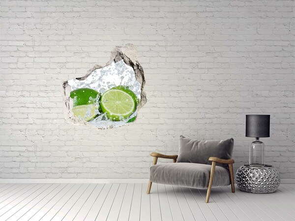 Hole in the wall sticker Lemons in a Water Explosion